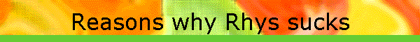 Reasons why Rhys sucks